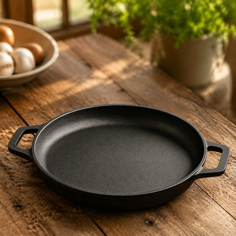 Mini Pancake Griddle - Wytrzymała patelnia żeliwna z powłoką nieprzywierającą,