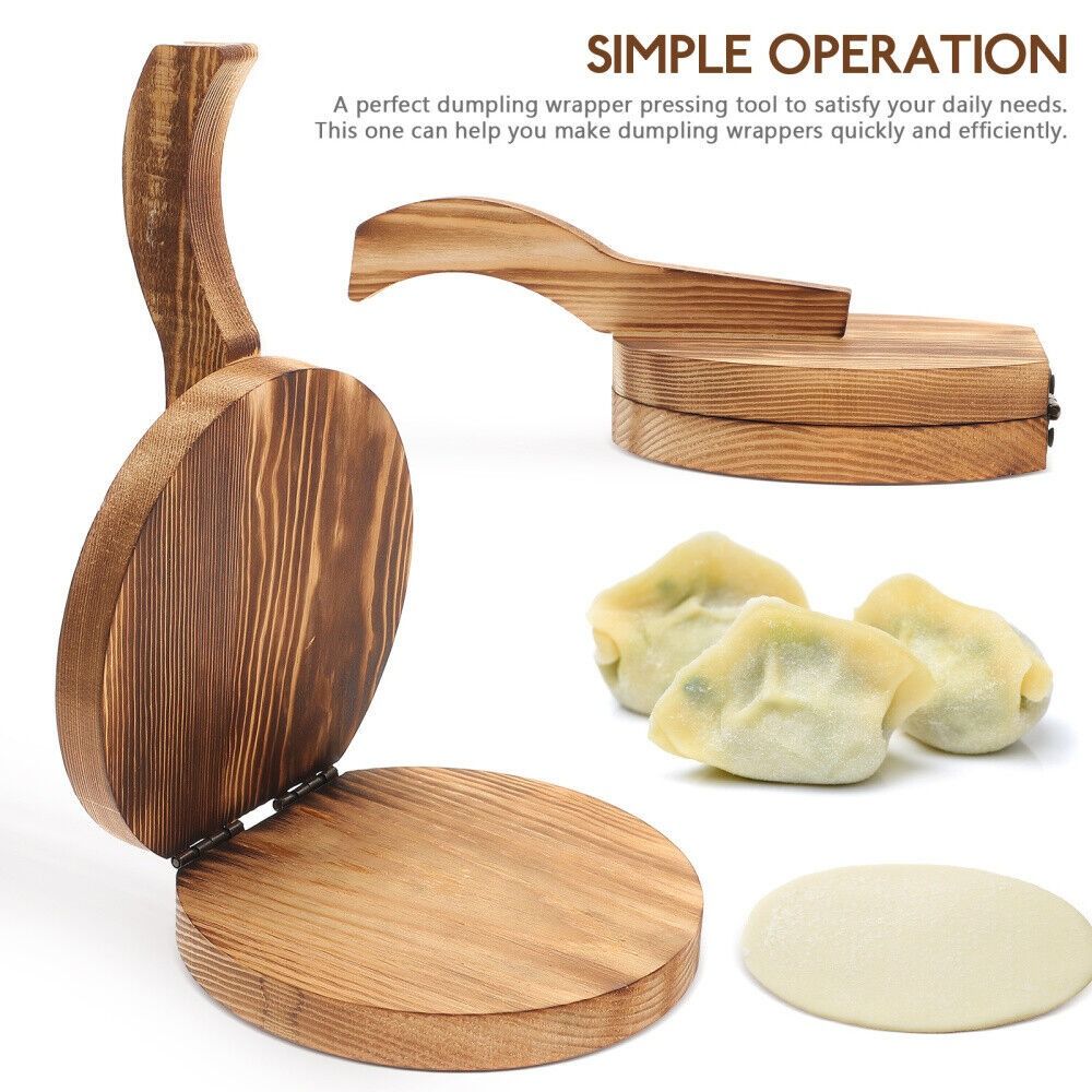 Drewniana dociskarka do ciasta – Dumpling Press Set recenzja i cena